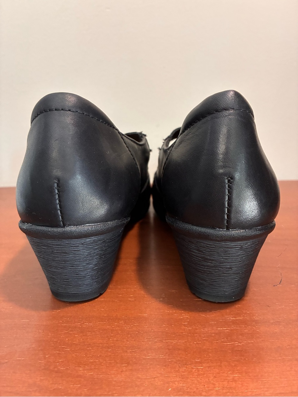 Earth Origins Melody Black Leather Mary Jane Pumps Women's Size 6 - Picture 7 of 13